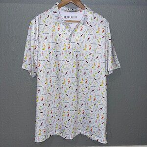 ON THE ROCKS Brand Pre-Mixed Alcohol Drinks Cocktails Polo Shirt -NWOT - Size XL
